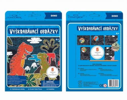 Vyškrabávací obrázky Concorde Dino