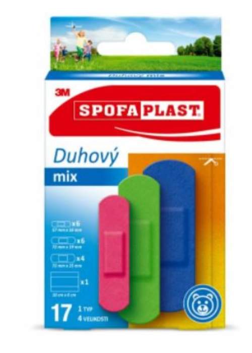 3M Spofaplast® Duhový Mix 606, 17 ks