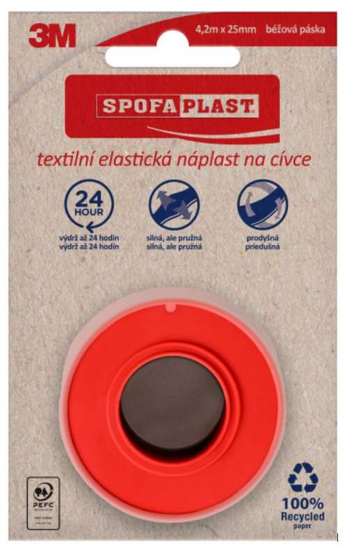 3M Spofaplast® 132N Textilní náplast na cívce, 4,2mx25mm