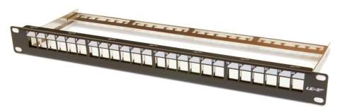 OEM modulárny patch panel 24port 1U vhodný pre UTP i FTP keystony, PATCHP24PNEOU/F